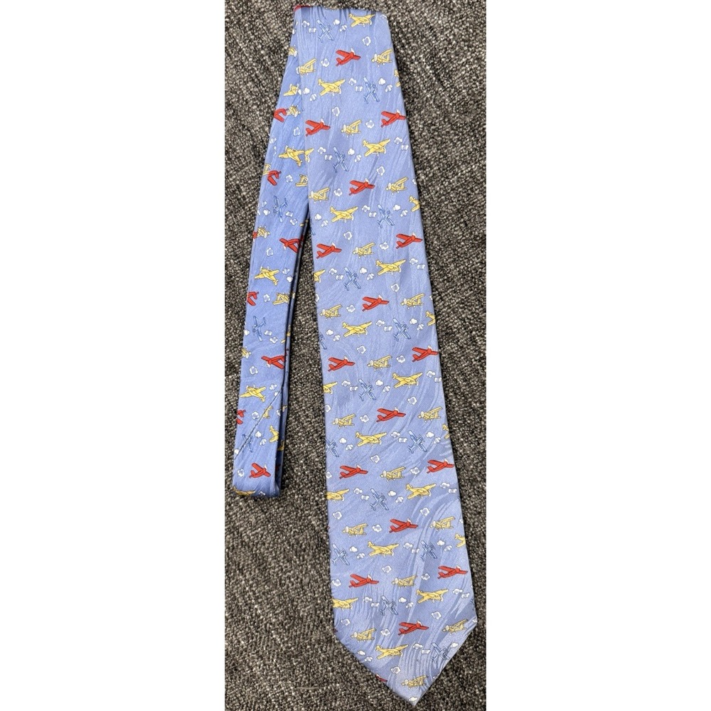 Museum Artifacts "Airplanes" Men's Silk Tie Hand Made In USA